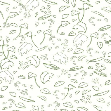 Modern egzotik orman yaprağı deseni