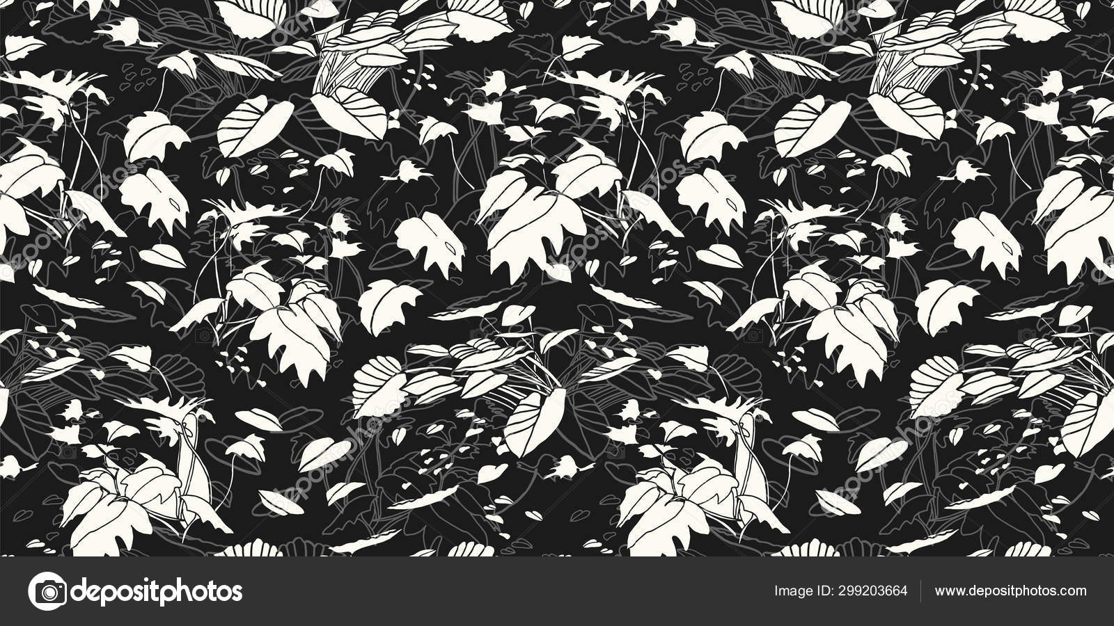 Modern Exotic Jungle Leaf Pattern Vector Image By C Info Ernst Tanja De Vector Stock