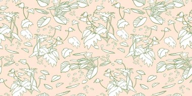 Modern egzotik orman yaprağı deseni