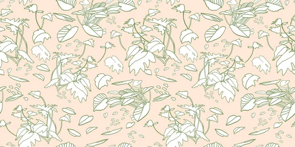 Modern egzotik orman yaprağı deseni