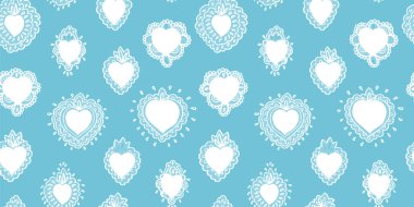 Vektör halk sanatı yanan kalp deseni.