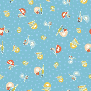 Sevimli klasik mutfak benekli desen