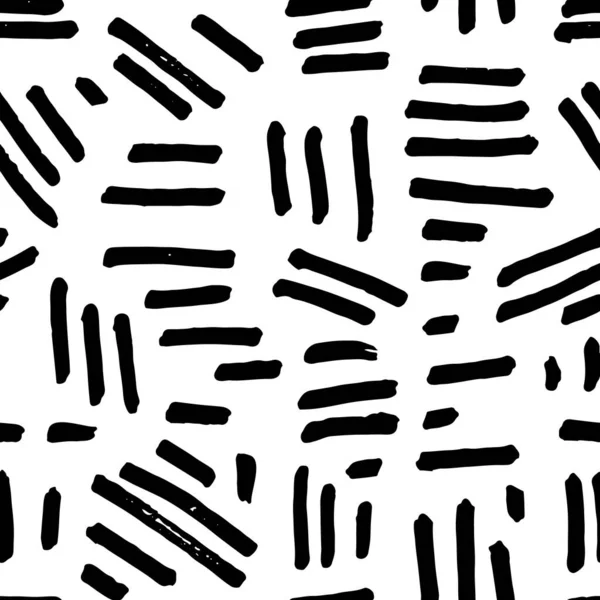 Siyah ve beyaz olarak soyut geometrik boya fırça izi.