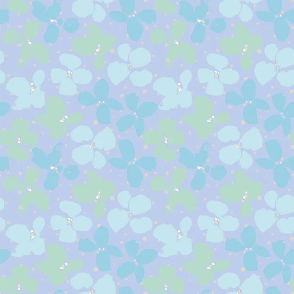 Grunge patrón de cepillo de pincelada floral sobre fondo punteado. — Archivo Imágenes Vectoriales