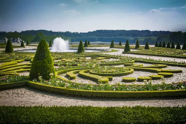 Jardín Del Castillo Versalles Que Son Famosos Todo Mundo Imagen De Stock