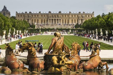 Fountain of Apollo in garden of Versailles Palace clipart
