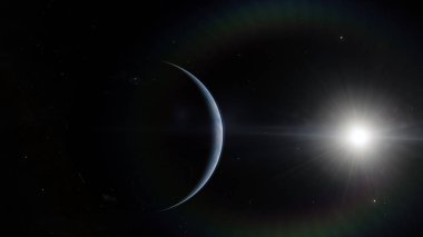 Yakın, Dünya yörüngesine mavi gezegenin düşük. NASA tarafından döşenmiş bu görüntü öğelerini.