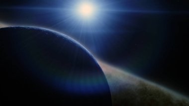 Gezegen uzayda. Renkli sanat. Güneş sistemi. Gradyan rengi. Uzay wallpaper. Nasa tarafından döşenmiş bu görüntü unsurları.