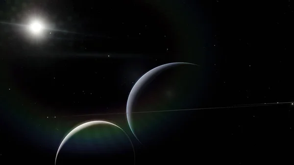 Saturn. Science-Fiction-Weltraumtapeten, unglaublich schöne Planeten, Galaxien, dunkle und kalte Schönheit des endlosen Universums. Elemente dieses von der NASA bereitgestellten Bildes. — Stockfoto