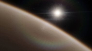 Mars. Astronomi ve bilim kavramı. Uzay Tema.