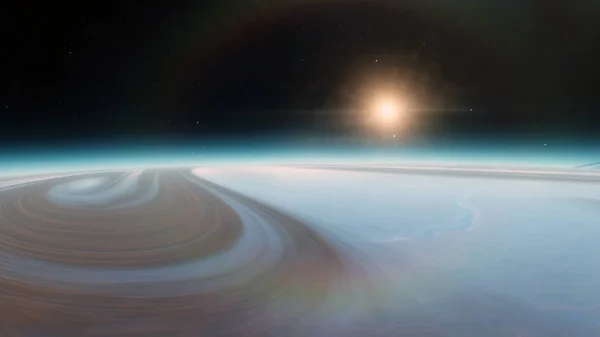 Planet im Weltraum. Bunte Kunst. Sonnensystem. Farbverlauf. Raum Tapete. Elemente dieses Bildes von der nasa — Stockfoto