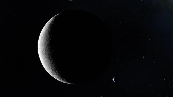 Luna în spațiul cosmic, suprafeță.această imagine elemente mobilate de NASA . — Fotografie, imagine de stoc