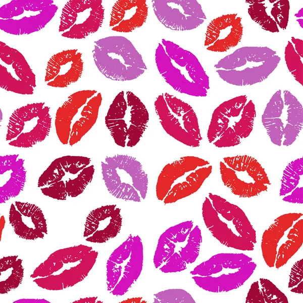 Bisous, amour, rouge à lèvres, carte postale, isoler . — Image vectorielle