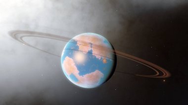 Gezegen uzayda. Renkli sanat. Güneş sistemi. Gradyan rengi. Uzay wallpaper. Nasa tarafından döşenmiş bu görüntü unsurları.
