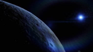 Gezegen uzayda. Renkli sanat. Güneş sistemi. Gradyan rengi. Uzay wallpaper. Nasa tarafından döşenmiş bu görüntü unsurları.