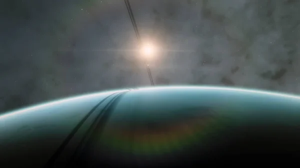 Planet im Weltraum. Bunte Kunst. Sonnensystem. Farbverlauf. Raum Tapete. Elemente dieses Bildes von der nasa. — Stockfoto