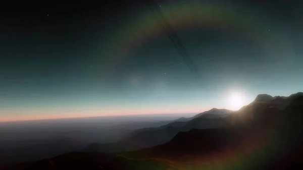 Планета в космосе. Красочное искусство. Солнечная система. Градиентный цвет. Космические обои. Элементы этого изображения предоставлены НАСА . — стоковое фото