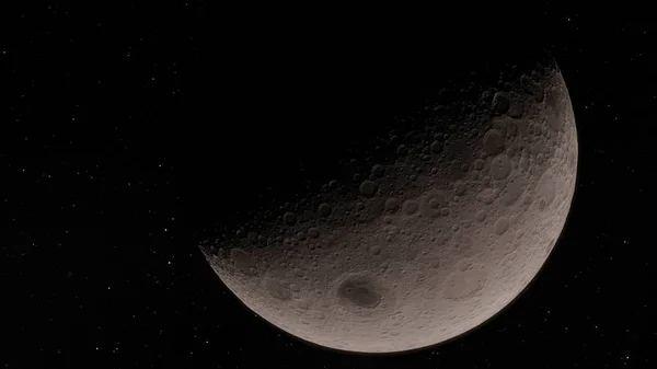 Luna în spațiul cosmic, suprafeță.această imagine elemente mobilate de NASA . — Fotografie, imagine de stoc