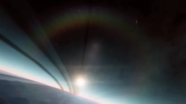 Bolygó a térben. Színes művészeti. Napenergia-rendszer. Színátmenet színe. Space háttérkép. Ez a kép a Nasa berendezett elemei — Stock Fotó