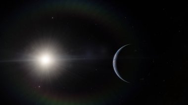 Yakın, Dünya yörüngesine mavi gezegenin düşük. NASA tarafından döşenmiş bu görüntü öğelerini