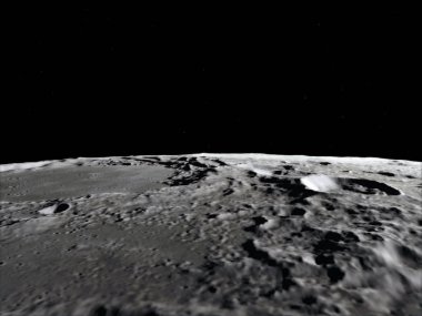 Dış uzay, yüzey moon. Yüksek kalite, çözünürlük, 4k. NASA tarafından döşenmiş bu görüntü öğelerini