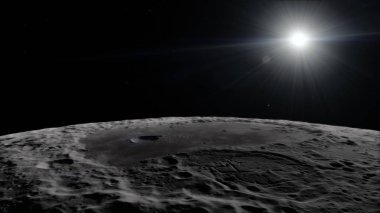 Dış uzay, yüzey moon. Yüksek kalite, çözünürlük, 4k. NASA tarafından döşenmiş bu görüntü öğelerini