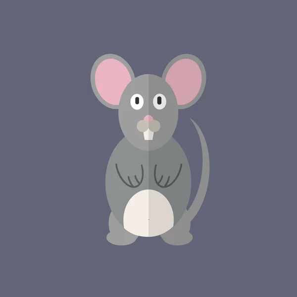 Diseño plano estilo animal avatar icono conjunto. Ilustración vectorial . — Vector de stock