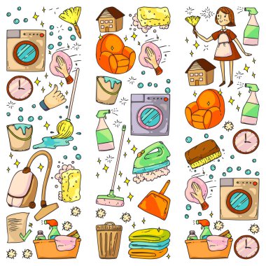 Temizlik hizmetleri şirket vektör deseni