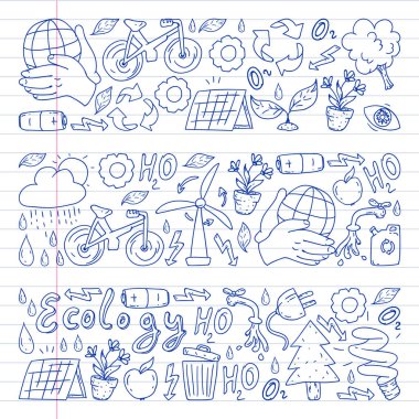 Vektör logosu, tasarım ve rozet trendy çizim tarzı - sıfır atık kavramı, geri dönüşüm ve yeniden, azaltmak - ekolojik yaşam tarzı ve tek renkli tarzı sürdürülebilir gelişmeler simgeleri.