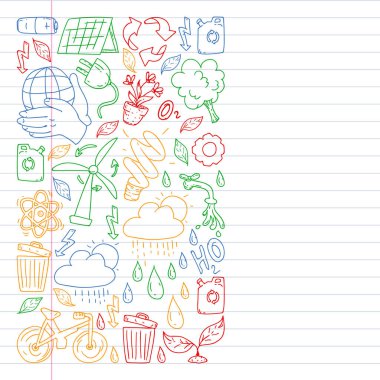 Temizlik hizmetleri şirket vektör deseni, egzersiz defteriçizim.