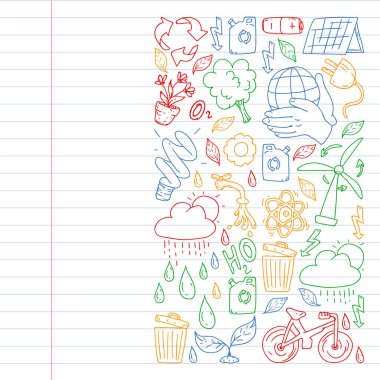 Temizlik hizmetleri şirket vektör deseni, egzersiz defteriçizim.