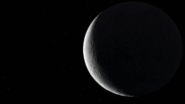 3D görüntü, Ay yüksek çözünürlüklü görüntü, dış uzayda 4k, yüzey. Yüksek kalite.