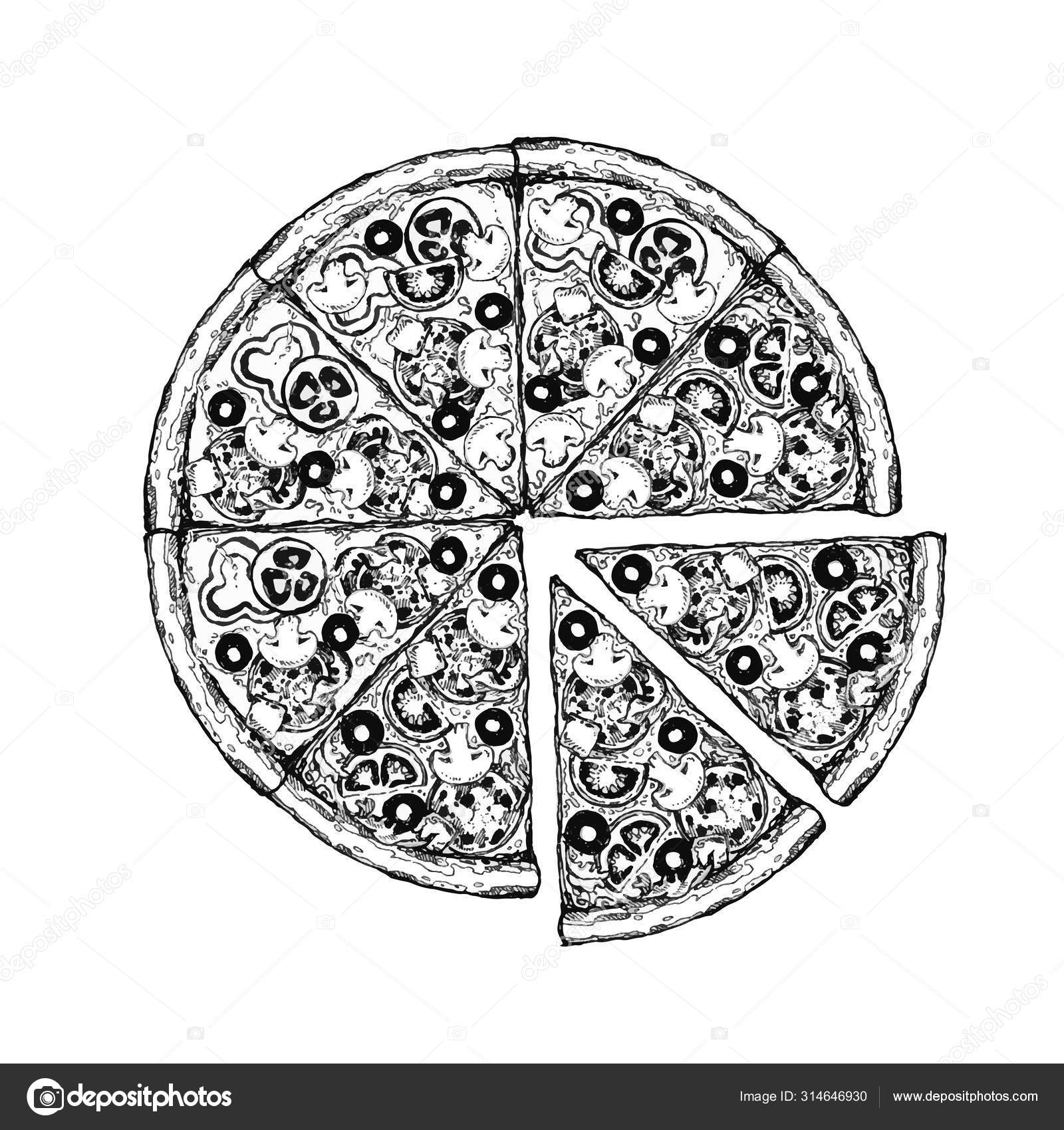 Hand Drawn Pizza Vector Hd Images, Slice Of Pizza Vector