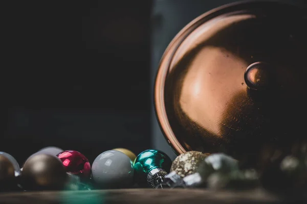 Artigos Temáticos Natal Torno Uma Chama Vela Fundo Espaço Cópia — Fotografia de Stock