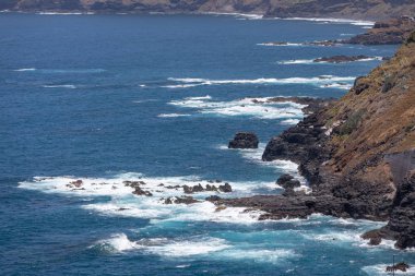 Tenerife adasının kayalık kıyısı 