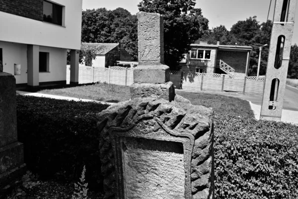 Antigo Cemitério Abandonado Século Xix Poszczykowiec Polónia — Fotografia de Stock