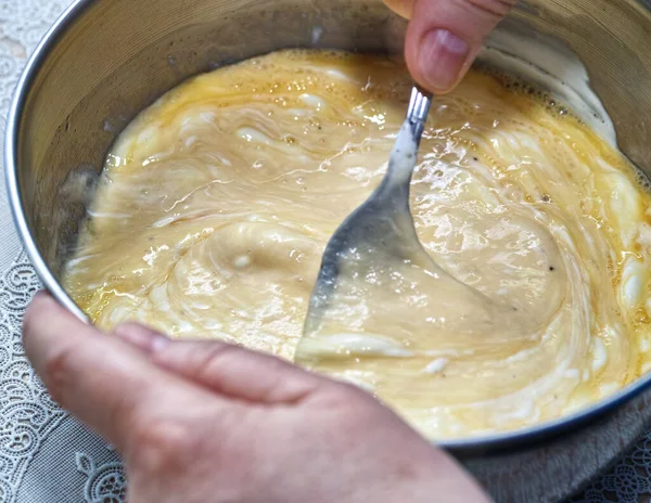 Preparar Sabroso Pedazo Tarta Pastelería Mesa Polaca Cocina Polaca — Foto de Stock