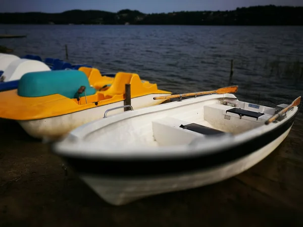 Summertime Chmielno Lake Boat Pedal Boats — Stock Photo, Image