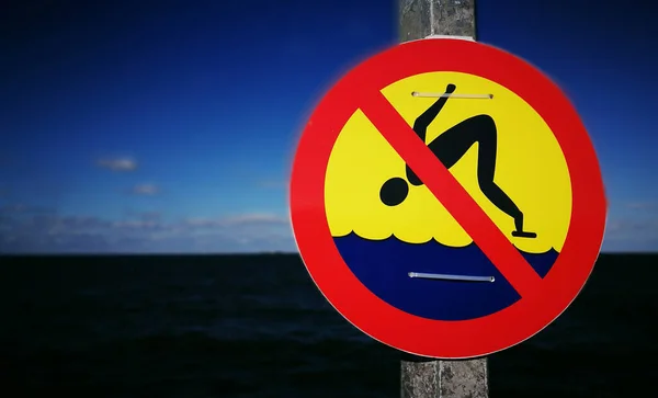 Noodsignaal Niet Zwemmen — Stockfoto