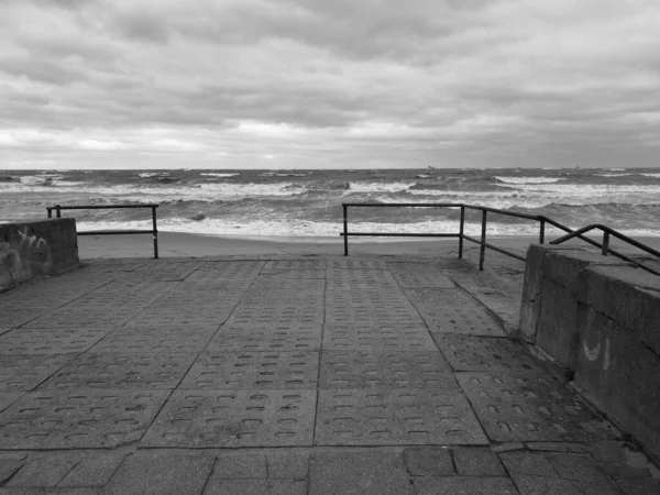 Temps Orageux Look Artistique Noir Blanc — Photo