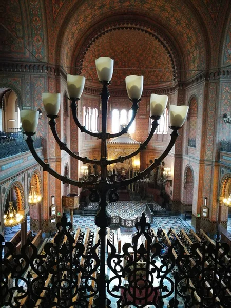 Joodse Religie Artistieke Uitstraling Levendige Kleuren Italië Architectuur Grote Synagoge — Stockfoto