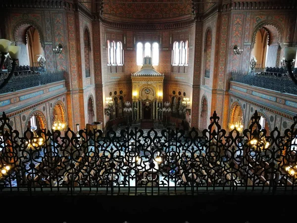 犹太教 色彩生动的艺术风格 意大利 佛罗伦萨大犹太教堂 旅游观光 Florenece意大利 — 图库照片