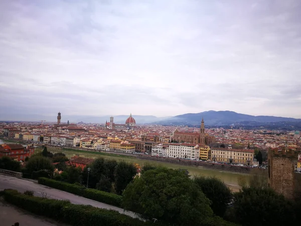 佛罗伦萨的旅游 色彩艳丽的艺术风格 — 图库照片