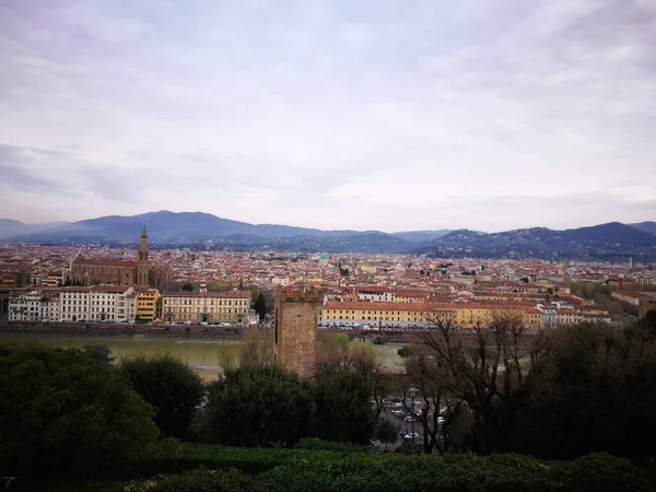 佛罗伦萨的旅游 色彩艳丽的艺术风格 — 图库照片