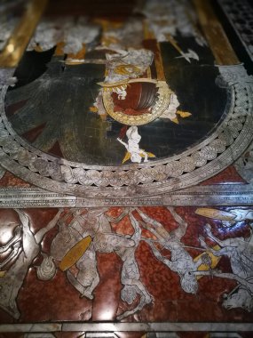 Güzel İtalyan dini mimarisi. Duomo di Siena. İtalya, Siena 'daki Ortaçağ Kilisesi.