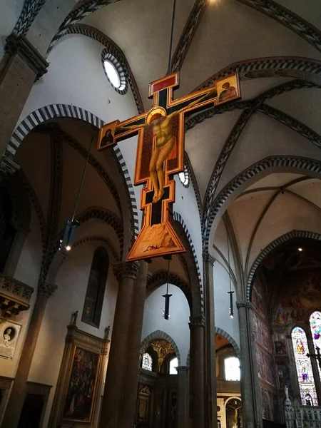 Krásná Architektura Umělecký Vzhled Barvách Bazilika Santa Maria Novella Florencie — Stock fotografie