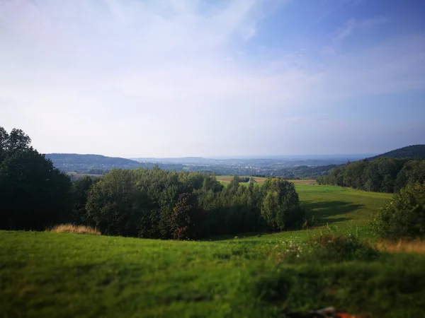 Paesaggio Bellezza Villaggio Polacco Vista Sulla Natura Lanckorona Polonia — Foto Stock