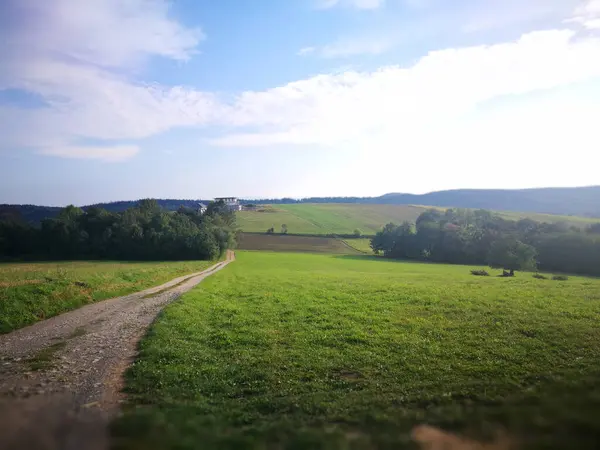 Paysage Beauté Village Polonais Vue Sur Nature Lanckorona Pologne — Photo