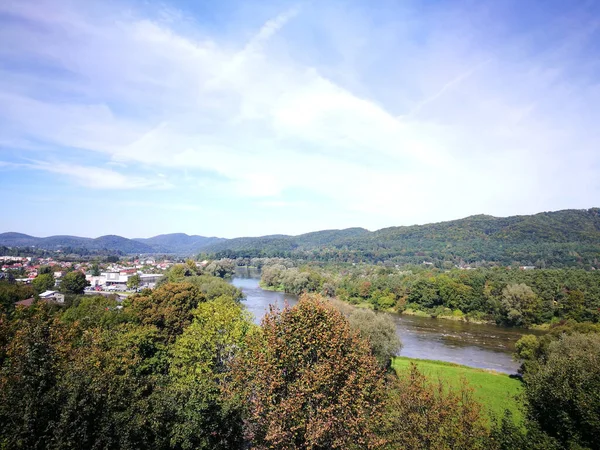 Schönheit Naturlandschaft Polnischer Berg Fluss San Bieszczady Polen — Stockfoto