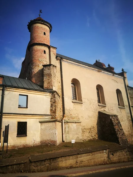Sinagoga Vintage Abbandonata Lesko Polonia — Foto Stock